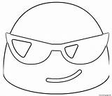 Emoji Sunglasses Coloring Google Pages Printable sketch template