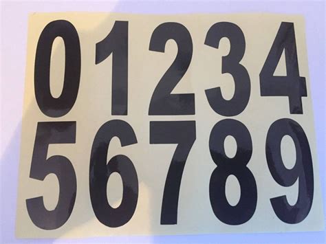 door number vinyl sticker set   door numbers   upvc etsy