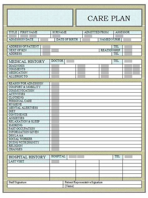 home health care nursing care plan   plan