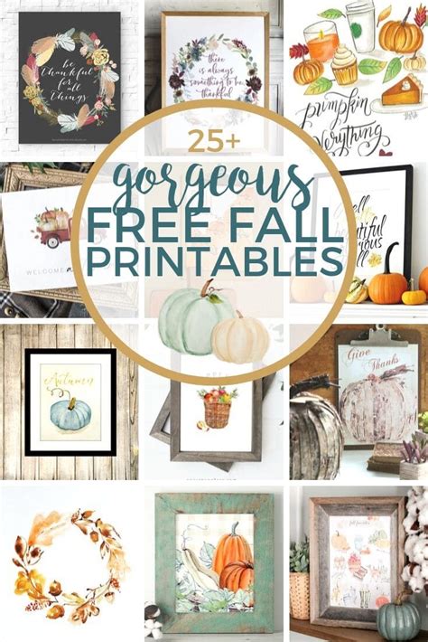 fall printables  decorate  home