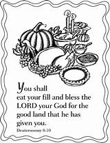 Thanksgiving Coloring Pages Bible Christian Kids Scripture Fall Religious God Scriptures Printables Sunday School Printable Thanks Lord Sheets Adult He sketch template