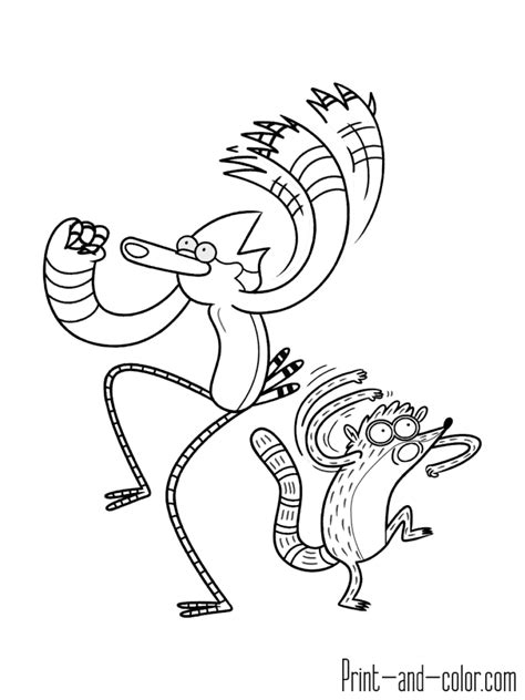 Mordecai And Rigby Oooooh Coloring Pages