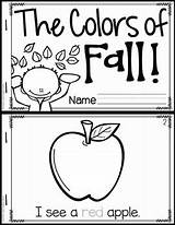 Fall Colors Emergent Reader Freebie Preschool Kindergarten Worksheets Activities Teacherspayteachers Preview Visit Choose Board sketch template