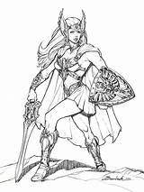 Ra Shera Warrior He Printable Princesa Femme Guerreira Poder Guerriere Noir Kelten Fernsehserie Skizzen Oldtimer Fürs Zeichnen Baena sketch template