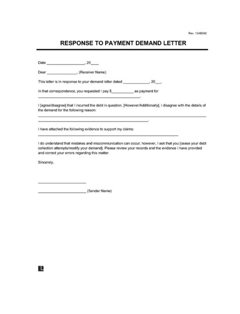 Free Response To Demand Letter Template Pdf And Word