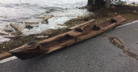 Dugout Canoe Washed Ashore By Hurricane Irma In Florida