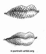 Hatching Cross Drawing Easy Contour Hatch Drawings Example Lines Using Techniques Sketch Portrait Shading Rendering Line Ink Shape Well Lips sketch template