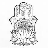 Drawing Hamsa Hand Hippie Tattoo Coloring Mandala Drawings Pages Mandalas Sun Lotus Bohemian Colouring Fine Line Getdrawings Google Tattoos Flower sketch template