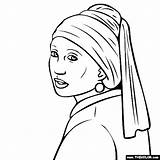 Pearl Earring Girl Coloring Vermeer Johannes Painting Famous Color Pages Thecolor Master Paintings Gemerkt Von Painter sketch template