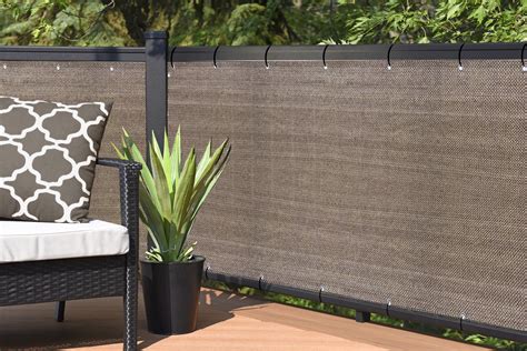 walnut outdoor elegant privacy screen  backyard fence pool deck