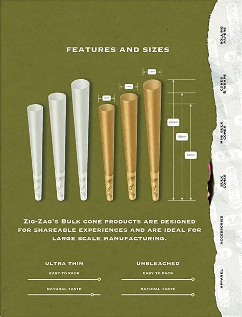 zig zag ultra thin paper cones   size  pack  clipper lighter tube ebay