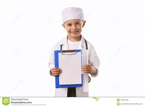 smiling  boy  medical uniform isolated  white stock photo image  attend