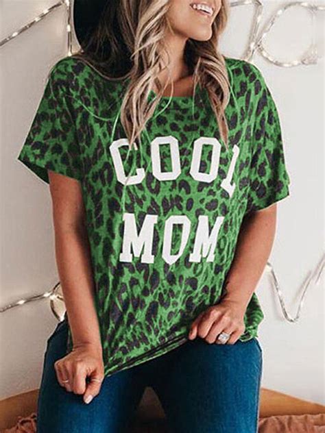 Cool Mom Leopard Print T Shirt