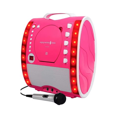 singing machine sml portable cdg karaoke system  lights mic ebay