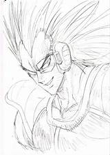 Punch Man Murata Yusuke Dragon Ball Artistas Bocetos Raditz Dibujos sketch template