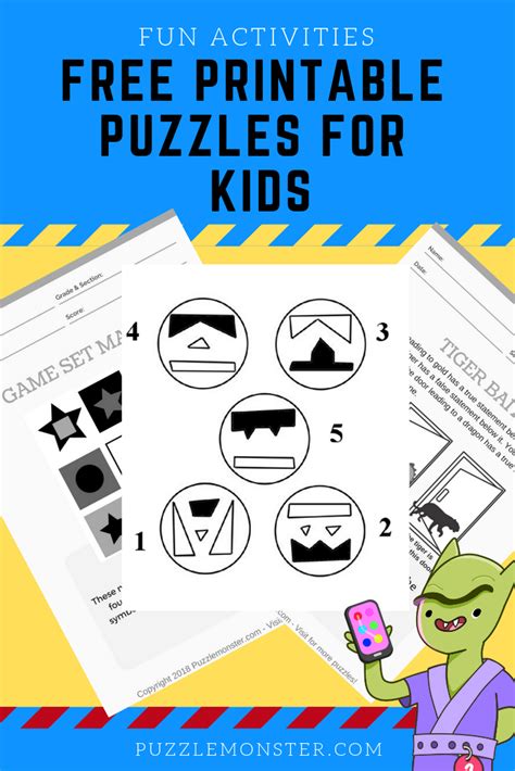 printable puzzles  kids logic puzzles  brain games