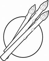 Asparagus Outline Coloring Printable Svg Getcolorings Clipart Logo sketch template