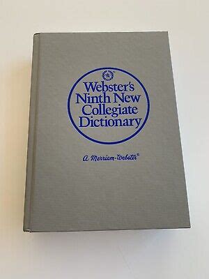 websters ninth  collegiate dictionary hardcover  ebay
