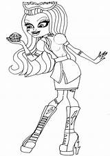 Cupcakes Cartoon Coloring Pages Cupcake Monster High sketch template