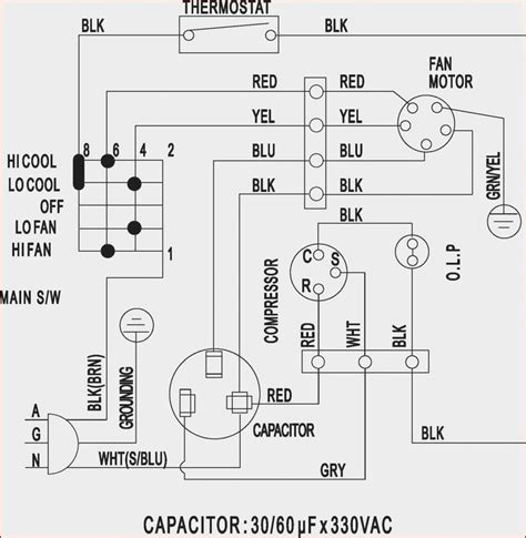 compressor capacitor wiring diagram ac wiring electrical circuit diagram ac capacitor