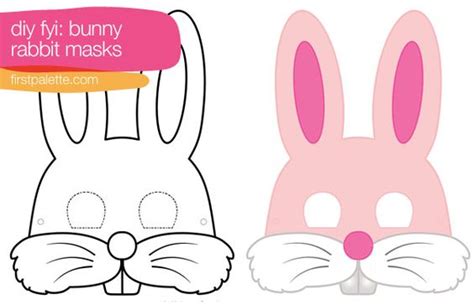 bunny rabbit mask printable kids easter pinterest bunny