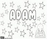 Adam Name Coloring Languages Many Pages Boy Names Printable sketch template