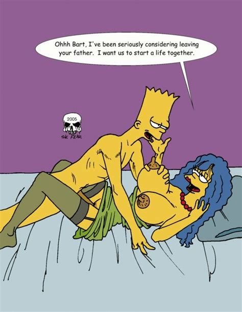 rule 34 bart simpson bed breasts clothes color female human indoors insertion male marge
