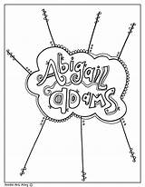 Abigail Adams Web Classroomdoodles sketch template