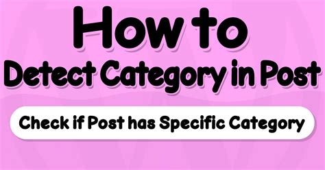 check   post   specific categories