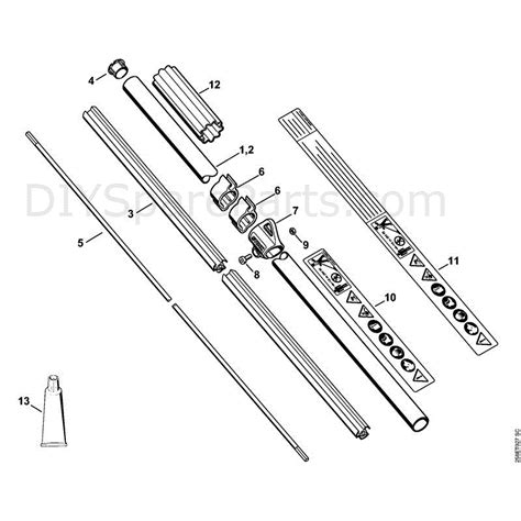 stihl fs   brushcutter fs   parts diagram  drive tube