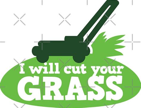 cut  grass  lawn mower stickers  jazzydevil redbubble