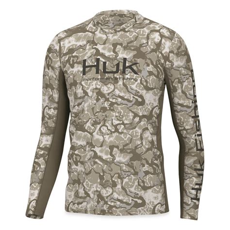 huk icon   reef long sleeve crew   shirts  sportsmans guide