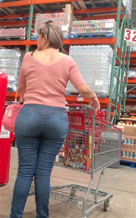 elegant and classy mature showing amazing ass in jeans