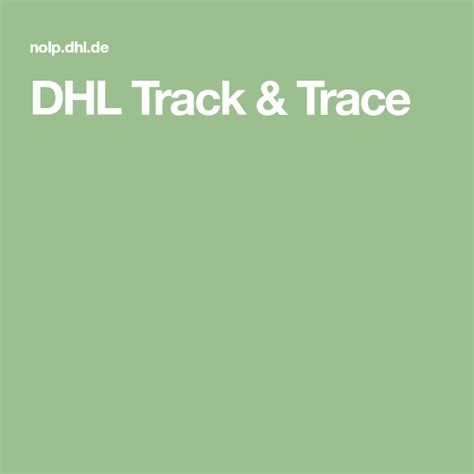 dhl track trace