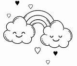 Rainbow Cloud Coloring Pages Lovely Kids Printable sketch template