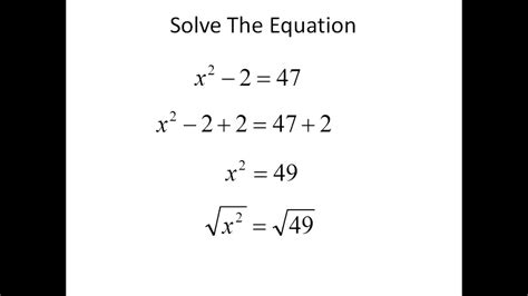 solving equations  square roots simplifying math youtube