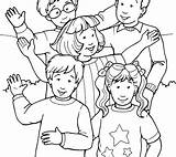 Coloring People Pages Group Kids Color Getcolorings Printable sketch template