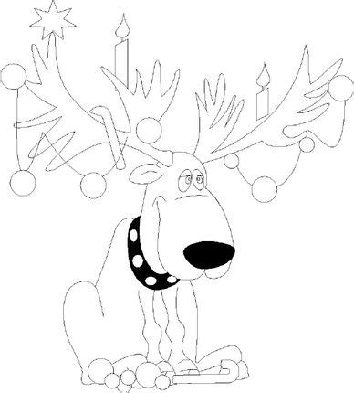 christmas lights  reindeer antlers coloring page christmas lights