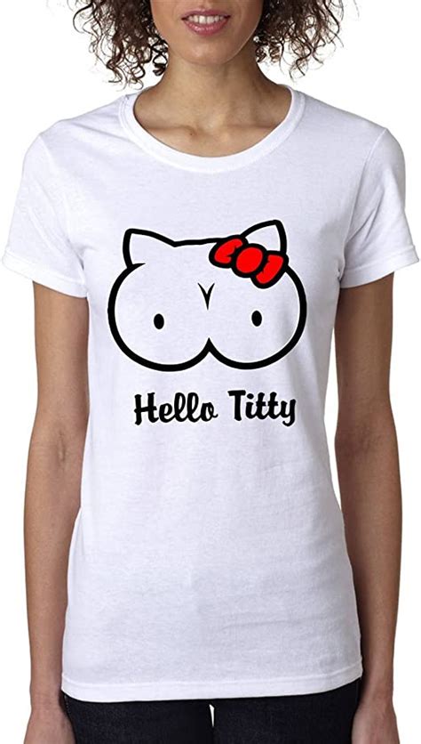 Hello Titty Funny Xx Large Damen T Shirt T Shirt Amazon De Bekleidung