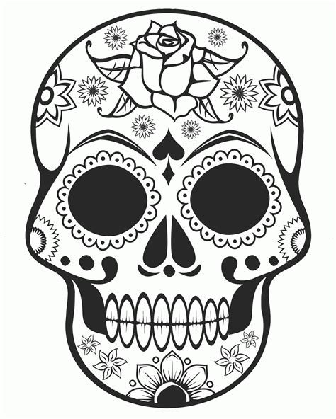 sugar skull coloring pages  coloring home