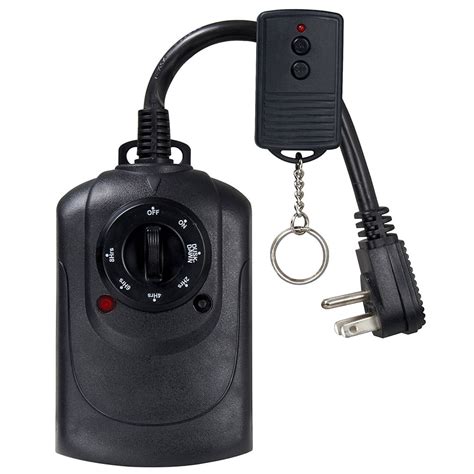 utilitech outdoor  outlet photocell timer  wireless remote walmartcom