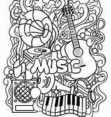 Coloring Pages Musical Printable Instruments Music Getcolorings Color Print sketch template