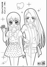 Coloring Pages Pdf Girls Girl Anime Cute Very Printable Color Getcolorings Print sketch template