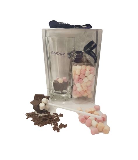 hot chocolate kit  glass  cocoabean company