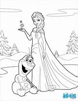 Olaf Elsa Coloring Pages Frozen Color Print Disney Hellokids sketch template