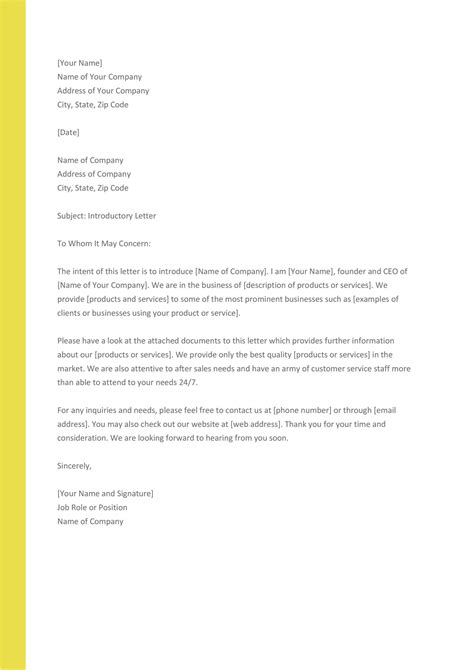 ceo introduction letter  customers collection letter template