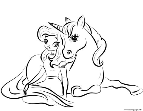princess  unicorn  coloring page printable