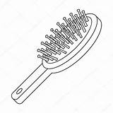 Hair Brush Comb Hairbrush Coloring Outline Illustration Vector Symbol Icon Clipart Pages Sketch Template Pictogram Isolated Style Make Templates Combing sketch template