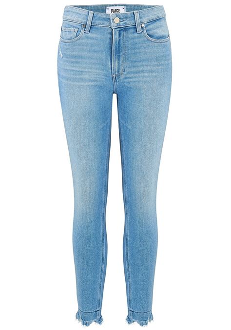 paige denim hoxton crop ultra skinny fray hem jeans baybreak