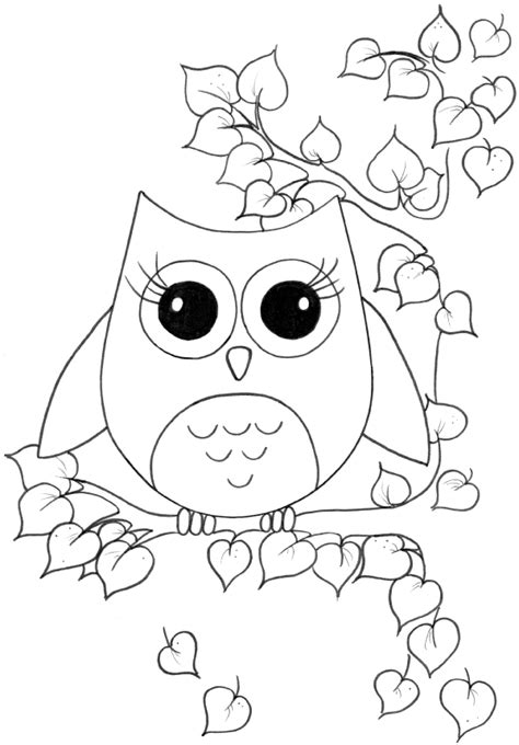 cute owl printable coloring pages cooloringcom